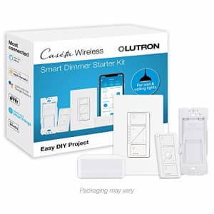 Lutron Caseta Smart Light Dimmer Starter Kit for $96