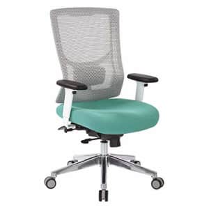 Office Star ProGrid White Mesh High-Back Manager's Adjustable Office Chair with Deluxe Padded Seat for $380