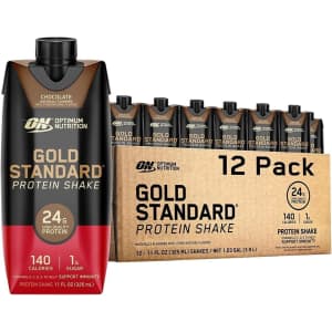 Optimum Nutrition Gold Standard Protein Shake 12-Pack for $15 via Sub & Save Optimum Nutrition Gold Standard Protein Shake 12-Pack for $15 via Sub & Save