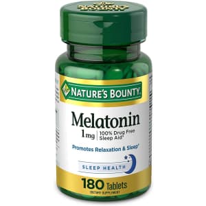 Nature's Bounty Melatonin Drug Free Sleep Aid 180-Tablet Bottle for $2.87 via Sub & Save