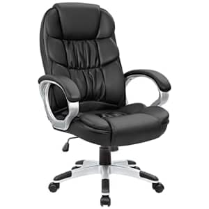 Homall Office Chair High Back Computer Chair Ergonomic Desk Chair, PU Leather Adjustable Height for $100