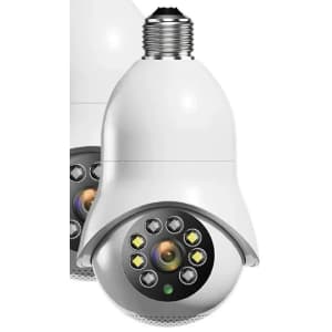 1080p Light Bulb Security Camera for $23