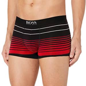 BOSS Men's Slim Size Swim Trunks, Black/red/White, XXL for $34