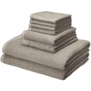 Amazon Basics Quick-Dry, Luxurious, Soft, 100% Cotton Towels, Platinum - 8-Piece Set for $31 Amazon Basics Quick-Dry, Luxurious, Soft, 100% Cotton Towels, Platinum - 8-Piece Set for $31