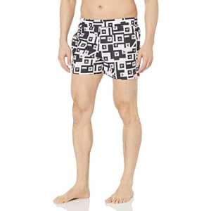 adidas Men's Standard Length Graphic Swim Shorts, Black/White, Medium for $26 adidas Men's Standard Length Graphic Swim Shorts, Black/White, Medium for $26