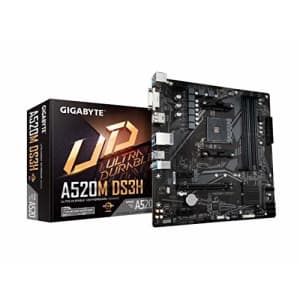 Gigabyte A520M DS3H (AMD Ryzen AM4/MicroATX/5+3 Phases Digital PWM/Gaming GbE LAN/NVMe PCIe 3.0 x4 for $105