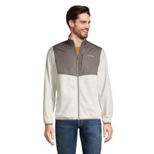 Lands' End Men's Fleece Full Zip Jacket for $22