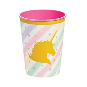Fun Express UNICORN SPARKLE PLASTIC CUP (16OZ) - Party Supplies - 1 Piece for $6