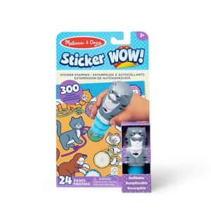 Melissa & Doug Sticker WOW! 24-Page Activity Pad and Sticker Stamper, 300 Stickers, Arts and Crafts for $14 Melissa & Doug Sticker WOW! 24-Page Activity Pad and Sticker Stamper, 300 Stickers, Arts and Crafts for $14