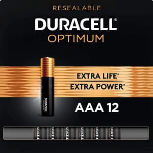 Duracell Optimum AAA Batteries 12-Pack for $7 via Sub & Save Duracell Optimum AAA Batteries 12-Pack for $7 via Sub & Save