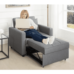 Homestock 37" Anna Foldable Sleeper Convertible Chair for $217