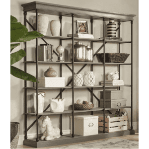 HomeSullivan Manor Drive 84" Triple-Wide 5-Shelf Etagere Bookcase for $722