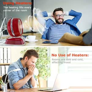 FDW Space Heater for Office Electric Ceramic Space Heater with thermostat Portable for Home Personal for $35