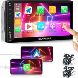 Sanptent Double Din 7" Car Stereo w/ Cameras for $92 Sanptent Double Din 7" Car Stereo w/ Cameras for $92