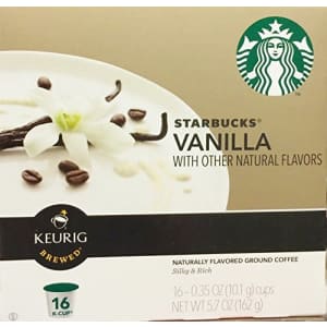 Starbucks Vanilla Coffee K-Cups, 0.35 oz, 16 count for $23