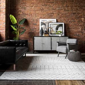 nuLOOM Moroccan Blythe Area Rug, 5' Square, Grey/Off-White for $75 nuLOOM Moroccan Blythe Area Rug, 5' Square, Grey/Off-White for $75