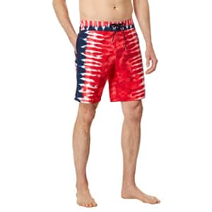 Volcom Men's Standard Mod Tech 20" 4th of July Boardshort, Red, 36 for $23