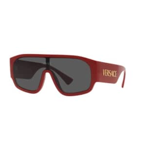 Versace Woman Sunglasses Red Frame, Dark Grey Lenses, 0MM for $167