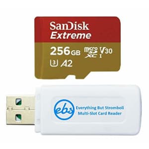 SanDisk Extreme 256GB MicroSDXC Memory Card for DJI Pocket 2 Osmo Series UHS-1 U3 / V30 A2 4K Class for $28 SanDisk Extreme 256GB MicroSDXC Memory Card for DJI Pocket 2 Osmo Series UHS-1 U3 / V30 A2 4K Class for $28