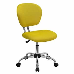 Flash Furniture Mid-Back Yellow Mesh Padded Swivel Task Office Chair with Chrome Base for $88 Flash Furniture Mid-Back Yellow Mesh Padded Swivel Task Office Chair with Chrome Base for $88