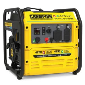 Champion Power Equipment 4,250W Dual Fuel Inverter Generator for $429