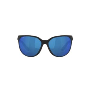 Costa Del Mar Women's Mayfly Round Sunglasses, Matte Black/Blue Mirrored Polarized 580P, 58 mm for $138
