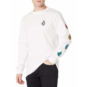 Volcom Men's Deadly Stones Long Sleeve T-shirt, WHITE COMBO, XLARGE for $29
