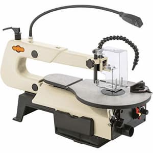 Shop Fox W1872 16" VS Scroll Saw with Foot Switch, LED, Miter Gauge, Rotary Shaft for $204