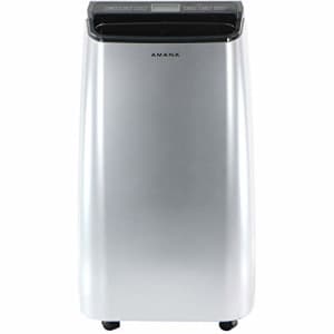 Amana AMAP101AW-2 Portable Air Conditioner with Remote Control in Silver Rooms up to 450-Sq. Ft, for $530