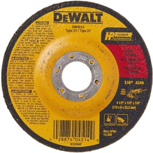 DeWalt 1/4" Thick Grinding Wheel for $2 DeWalt 1/4" Thick Grinding Wheel for $2