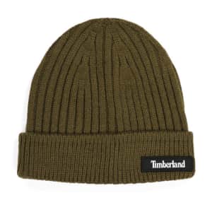 Timberland Men's Ribbed Cuff Beanie for $5
