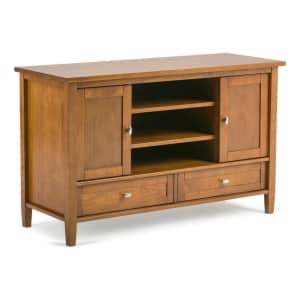 Simpli Home Warm Shaker 47" Solid Wood TV Media Stand for $276 Simpli Home Warm Shaker 47" Solid Wood TV Media Stand for $276