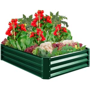 Best Choice Outdoor Metal Raised Garden Bed for $51