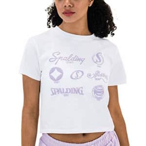 Spalding Women's Activewear Cotton Tee, White, L for $25