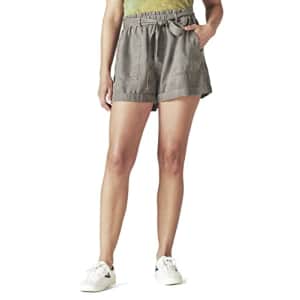 Lucky Brand Women's Paperbag Shorts, Grey, Medium for $10
