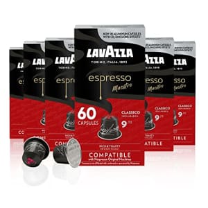 Lavazza Espresso Classico Medium Roast 100% Arabica Aluminum Capsules Compatible with Nespresso for $30
