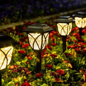Gigalumi LED Solar Pathway Light 6-Pack for $16