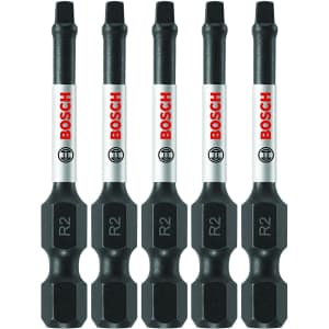 Bosch 5 2" Square #2 Impact Tough Screwdriving Bits for $4 Bosch 5 2" Square #2 Impact Tough Screwdriving Bits for $4