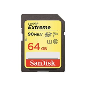 Sandisk Extreme - Flash Memory Card - 64 GB - SDXC UHS-I - Black, Red, White, Yellow for $16