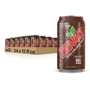 Zevia Zero Calorie Soda Ginger Root Beer 24-Pack for $16 via Sub & Save
