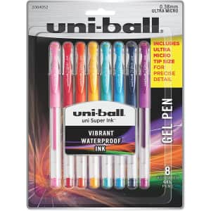 uni-ball Ultra Micro Point Gel Pens 8-Pack for $7