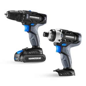 HammerHead 20V Cordless Drill and Impact Driver Combo Kit for $74
