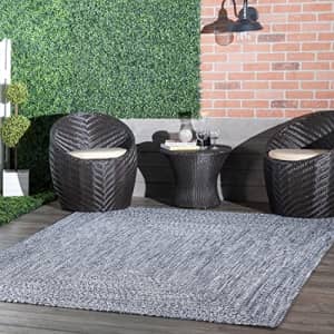 nuLOOM Wynn Braided Indoor/Outdoor Area Rug, 3' x 5', Light Blue for $50 nuLOOM Wynn Braided Indoor/Outdoor Area Rug, 3' x 5', Light Blue for $50