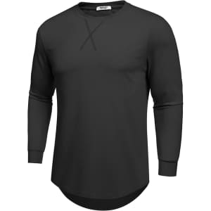 Coofandy Men's Long Sleeve T-Shirts 2-Pack for $9