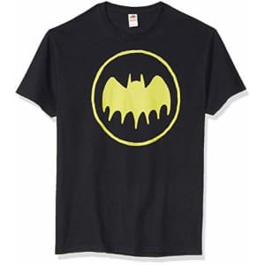 DC Comics Men's Batman Hand Logo T-Shirt, Black, Medium for $19