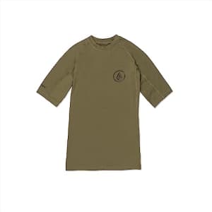 Volcom Men's Standard Solid UPF 50+ Short Sleeve Rashguard, Military 2, X-Large for $27