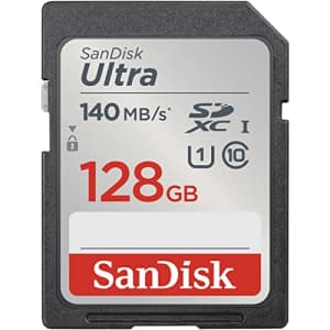 SanDisk 128GB Ultra SDXC UHS-I Memory Card - Up to 140MB/s, C10, U1, Full HD, SD Card - for $16 SanDisk 128GB Ultra SDXC UHS-I Memory Card - Up to 140MB/s, C10, U1, Full HD, SD Card - for $16