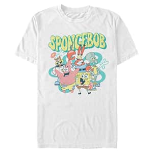 Nickelodeon Men's Spongebob Squarepants Group T-Shirt, White, X-Small for $20
