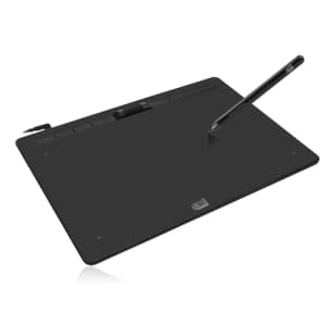Adesso Large Graphics Drawing Tablet Pad 12 x 7 Inch 8192 Levels Battery-Free Pen, 8 Customizable for $80