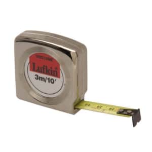 Crescent Lufkin 1/2" x 3m/10' Mezurall Chrome Case SAE/Metric Yellow Clad Power Return Tape Measure for $16 Crescent Lufkin 1/2" x 3m/10' Mezurall Chrome Case SAE/Metric Yellow Clad Power Return Tape Measure for $16
